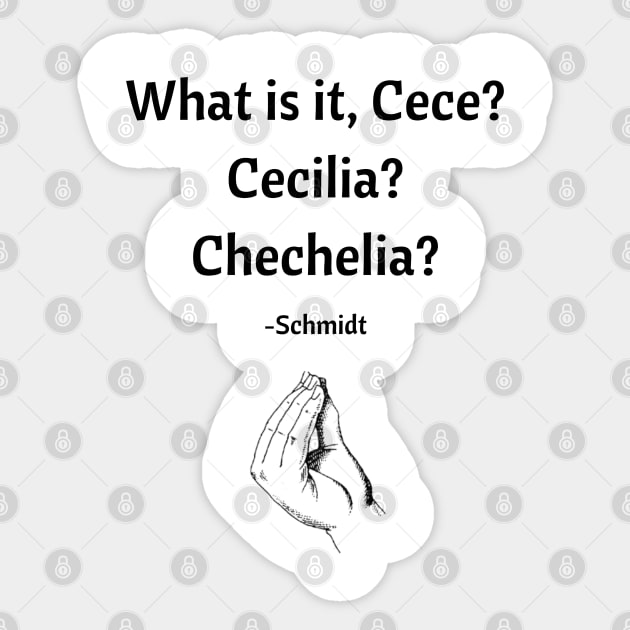 New Girl/Schmidt Cece Sticker by Said with wit